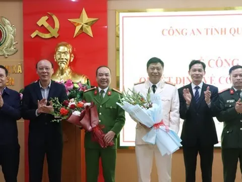 Điều động nhiều vị trí cán bộ chủ chốt tại công an 2 tỉnh