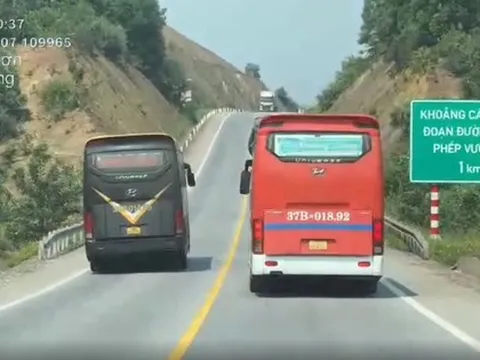 CSGT ghi hình xử lý hàng loạt trường hợp 'vượt ẩu' trên cao tốc Cam Lộ - La Sơn