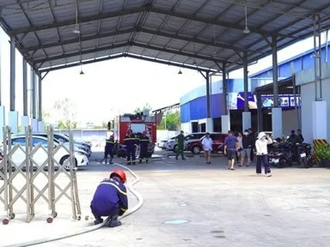 Khống chế thành công vụ cháy trong đại lý ô tô Huyndai Bình Thuận