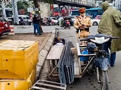 Xử lý hàng loạt xe chở hàng cồng kềnh