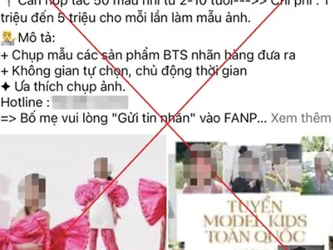 Sập bẫy lừa đảo tuyển mẫu ảnh nhí, người phụ nữ mất hơn 300 triệu đồng