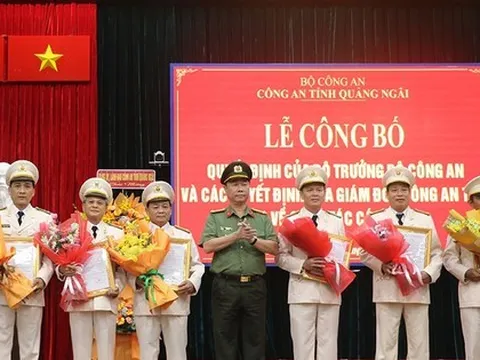 Điều động, bổ nhiệm nhiều cán bộ chủ chốt ở công an 2 tỉnh