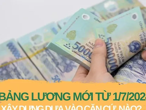 Bảng lương mới từ 1/7/2024 được xây dựng dựa trên căn cứ nào?