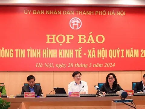 Hà Nội: GRDP quý I/2024 tăng trưởng thấp hơn cùng kỳ 2023