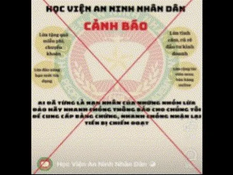 Cảnh báo trang facebook giả mạo Học viện An ninh nhân dân hỗ trợ lấy lại tiền lừa đảo