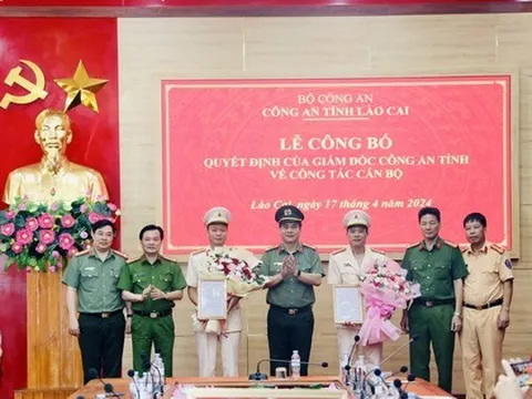 Công bố quyết định điều động, bổ nhiệm cán bộ công an tỉnh Lào Cai