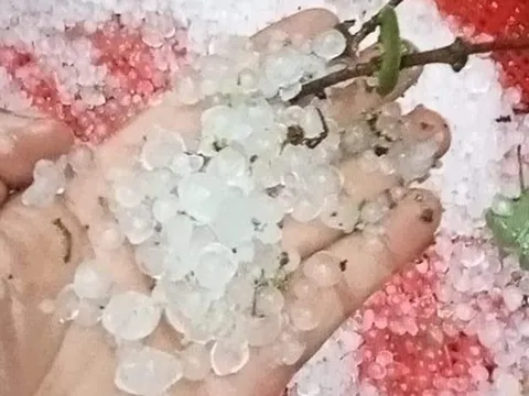 Mưa đá cực lớn tại Quảng Nam