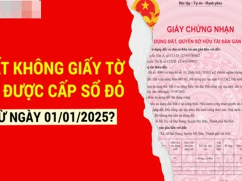 Những loại đất không giấy tờ nào sẽ được cấp sổ đỏ từ 1/1/2025?