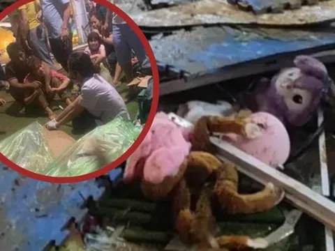 Hiện trường vụ sạt lở làm 3 cháu nhỏ tử vong ở Hà Nội