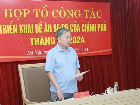 Đại tướng, Bộ trưởng Tô Lâm chủ trì phiên họp Tổ công tác triển khai Đề án 06