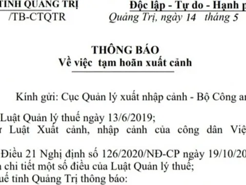 Năm lãnh đạo doanh nghiệp ở Quảng Trị vừa bị tạm hoãn xuất cảnh