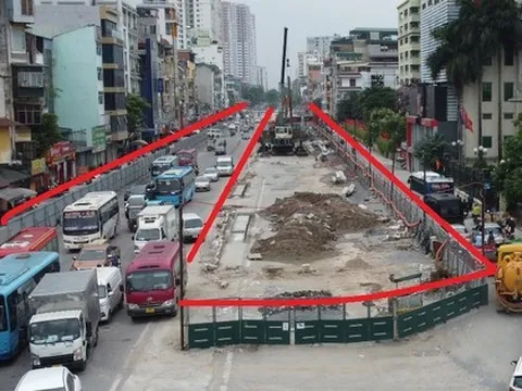 Phố Kim Đồng quây rào rộng 26 mét, hạn chế 1 số loại xe đi vào