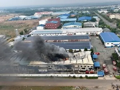 Đồng Nai: Làm rõ nguyên nhân cháy lớn tại nhà xưởng Công ty TNHH Xin Rong, Khu công nghiệp Sông Mây