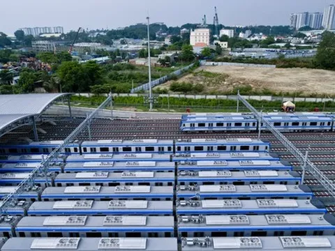 Toàn cảnh trung tâm điều khiển 17 đoàn tàu Metro tại TPHCM nhìn từ trên cao