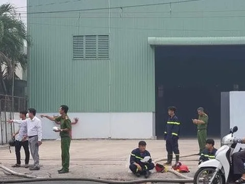 Bình Dương: Cháy lớn tại công ty sản xuất quạt công nghiệp