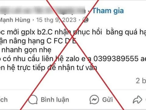 Khởi tố đối tượng lừa đảo cấp đổi giấy phép lái xe qua mạng