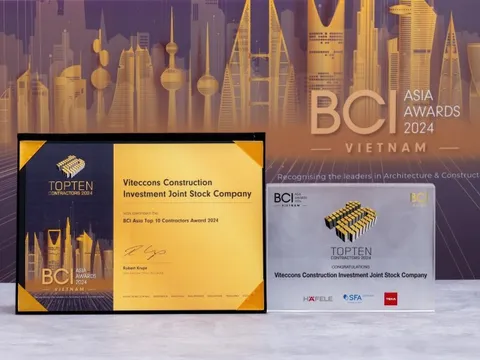 Viteccons được vinh danh “Top 10 Nhà thầu Xây dựng Hàng đầu Việt Nam”