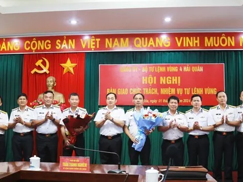 Điều động, bổ nhiệm tân Tư lệnh Vùng 4; Phó Tư lệnh, Tham mưu trưởng Quân chủng Hải quân