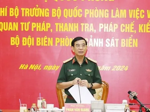 Đại tướng Phan Văn Giang: Chủ động lập hồ sơ xây dựng Luật Sĩ quan (sửa đổi), trình Quốc hội