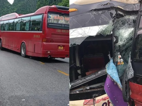 Lái xe tử nạn và nhiều người bị thương khi 2 xe khách đấu đầu ở Cát Bà