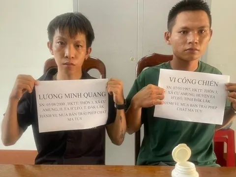 Đắk Lắk: Bắt quả tang 2 đối tượng mua bán trái phép chất ma túy