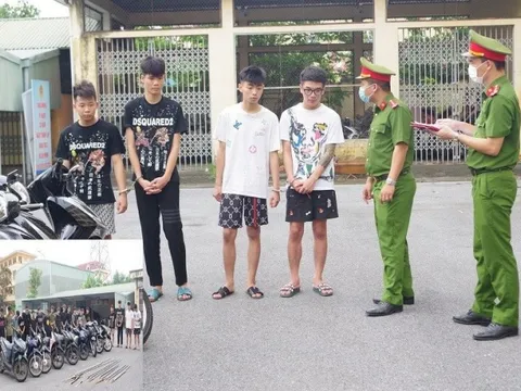 Khởi tố 21 thanh, thiếu niên vác hung khí gây náo loạn đường phố