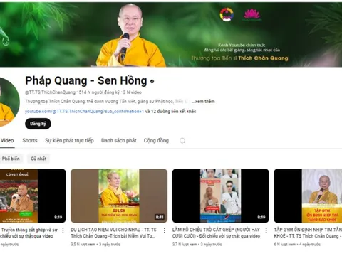 Sau khi bị cấm thuyết giảng, ông Thích Chân Quang gỡ các video, sẽ tạm đóng kênh Youtube