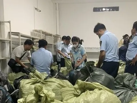 Thu giữ 10 tấn hàng phục vụ livestream ngụy trang trong quán tạp hóa